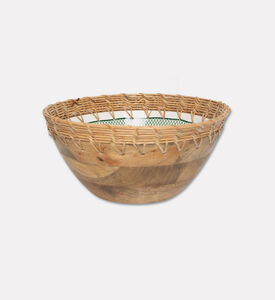 Home Deco and More Cane-woven 3-piece Border Round Bowl Set, Packshot View