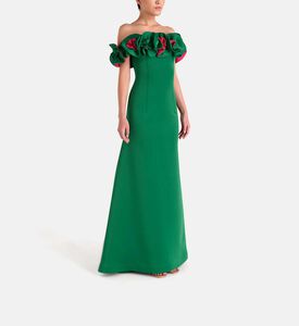 Floral Off-shoulder Maxi Dress