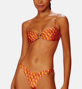 قطعة بيكيني سفلية بطبعة قلوب على كاملها