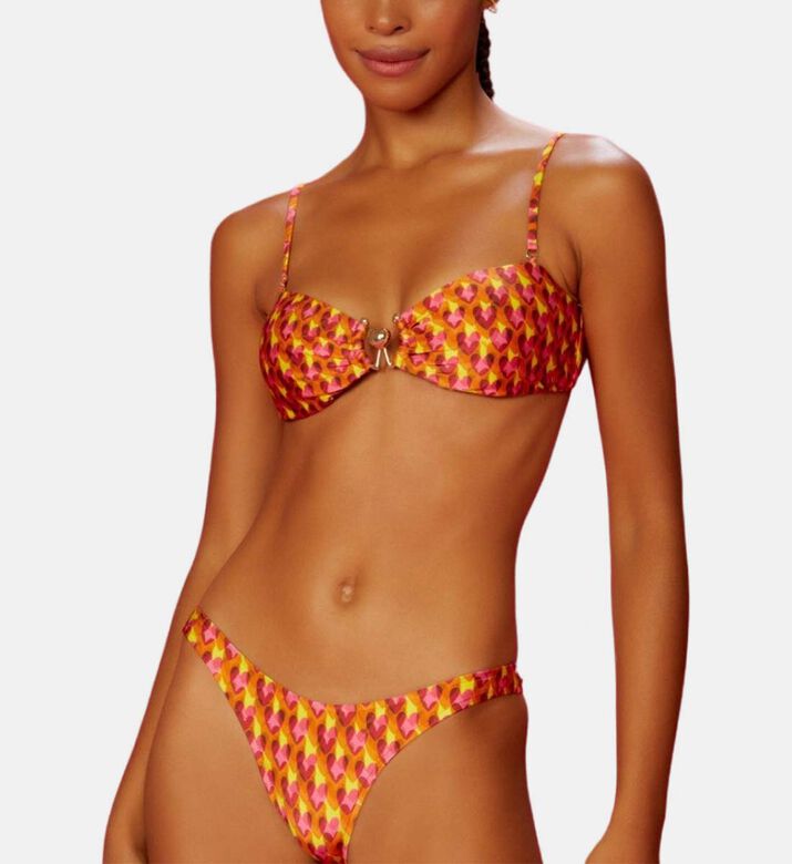 All-over Heart-print Bikini Bottom