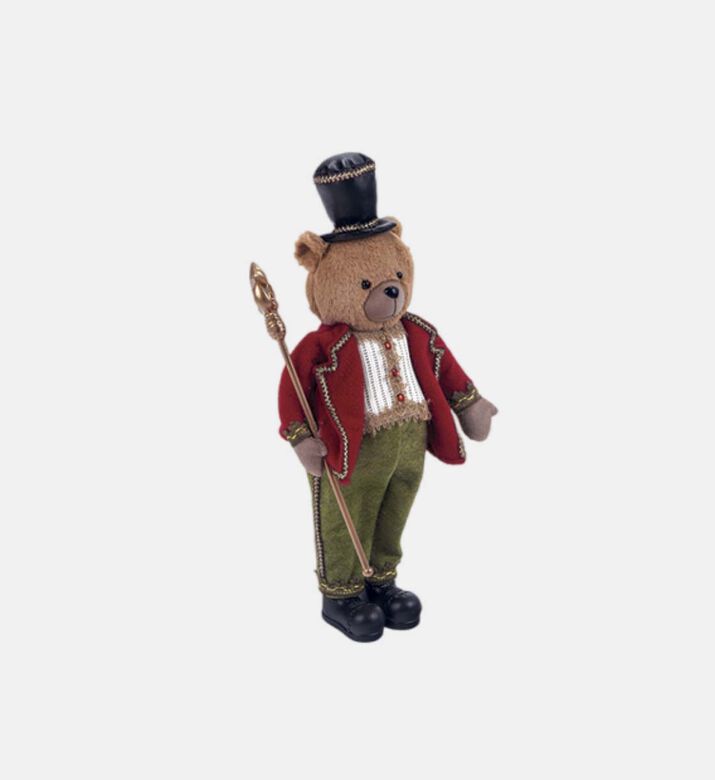 Christmas-inspired Teddy Bear Figurine