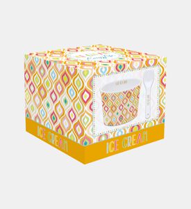 وعاء بوظة بورسلين مزخرف