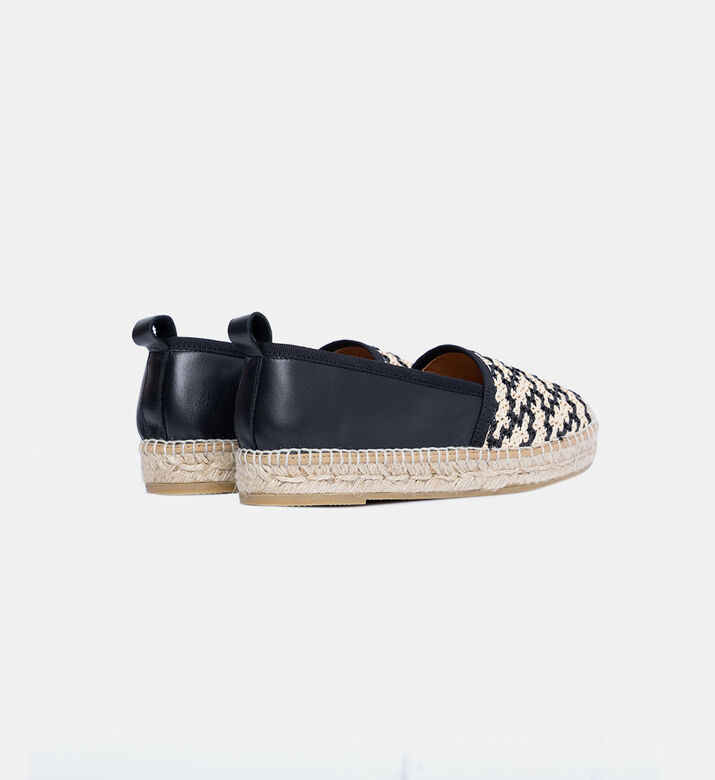 Flat Leather Espadrilles