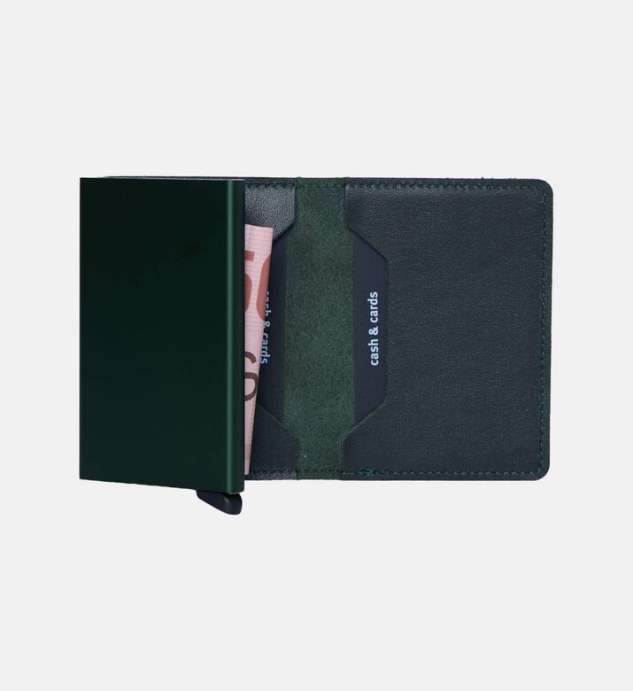 محفظة رفيعة أصلية بلون أخضر