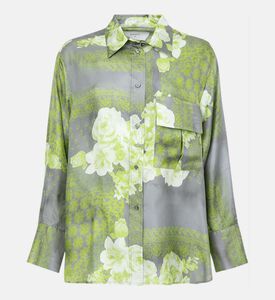 قميص بياقة مطبوعة للحديقة