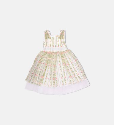 Floral Embroidered Tulle Dress