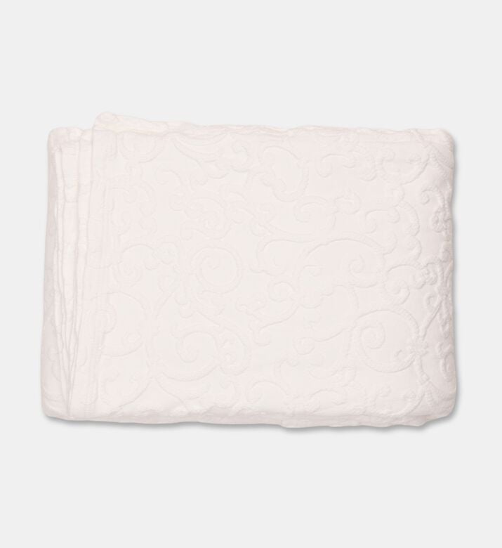 Philipp Plein Rectangular Shape Bed Cover, White, 270x260-cm, Packshot View