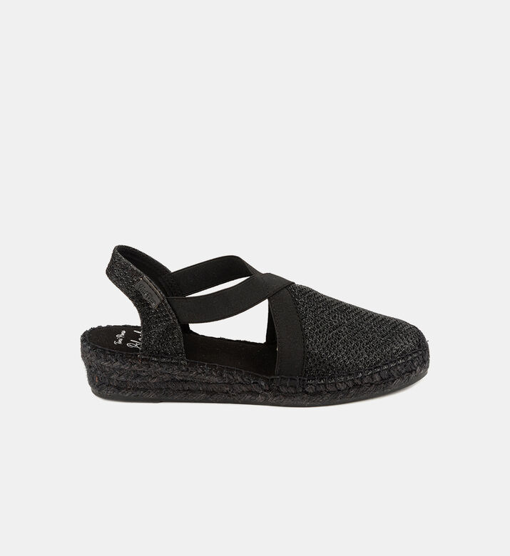 Velino-bk Shimmery Cotton Blend Low-wedge Espadrille