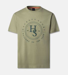 Hackett London Ts Emboss, Olive, S, Packshot View