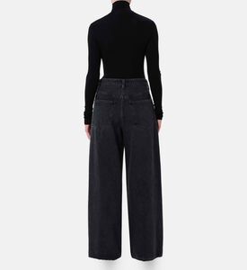 Agolde High Rise Wide-leg Denim Pants, Model View