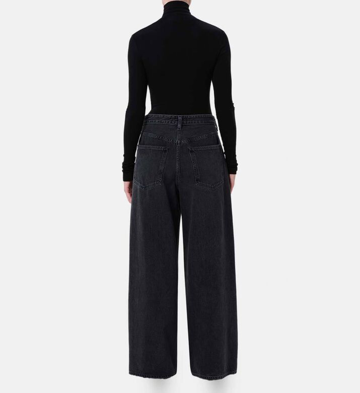 Agolde High Rise Wide-leg Denim Pants, Model View