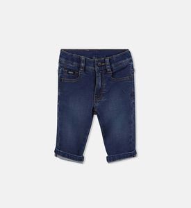 بنطال جينز محبوك متعدد الجيوب