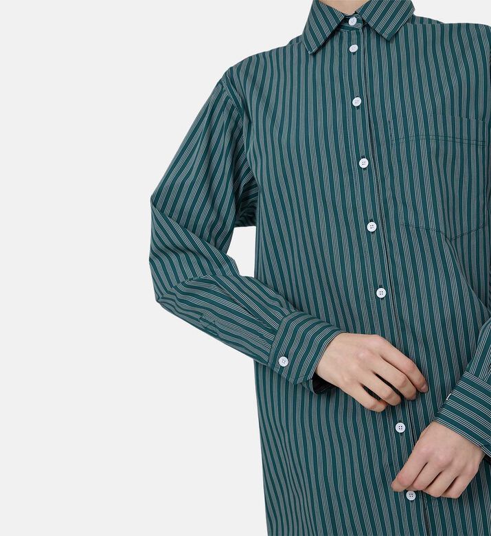 Rorning Striped Shirt Dress