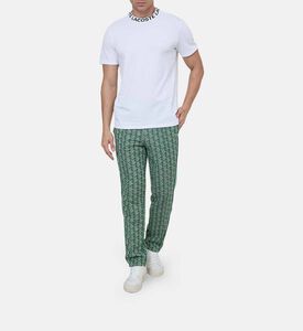 تيشيرت قطن بياقة شعار بيكيه