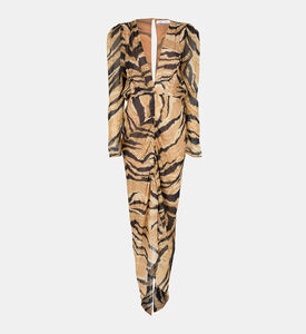 Astrid Tiger Printed Silk Dress