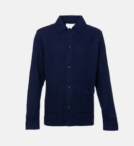 قميص ميليان إنديغو طويل الأكمام