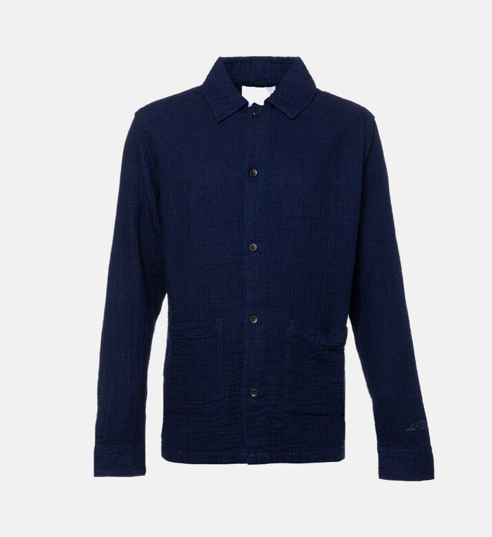 قميص ميليان إنديغو طويل الأكمام