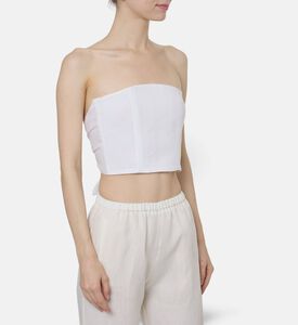 Forte-Forte Linen Viscose Bustier Top, Model View