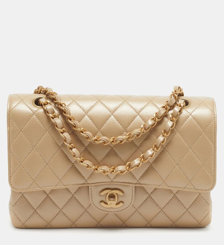 Hermes Preowned Hermes Double Flap Medium Quilted Leather Shoulder Bag, Packshot View