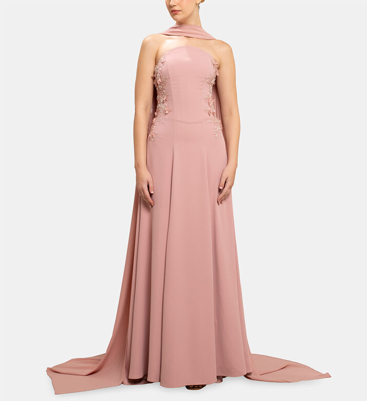 Michael Cinco Long Dress, Model View