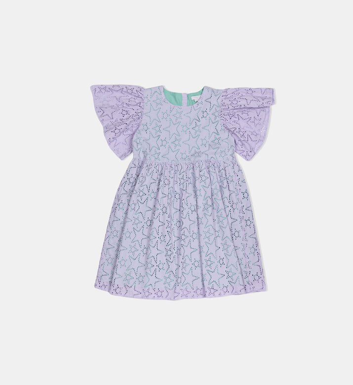 Star-embroidery Angel Sleeve Dress
