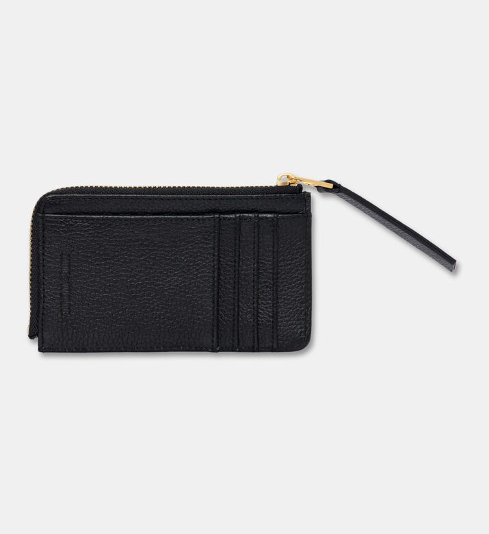 Zadig et Voltaire Leather Flap Pocket Card Holder, Gold, Packshot View