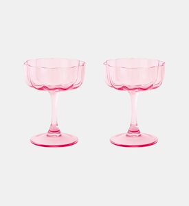 طقم أكواب زجاجية ملونة قطعتين