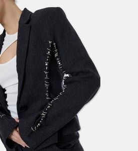 Christopher Esber Single-breasted Metal Rings Blazer, Model View