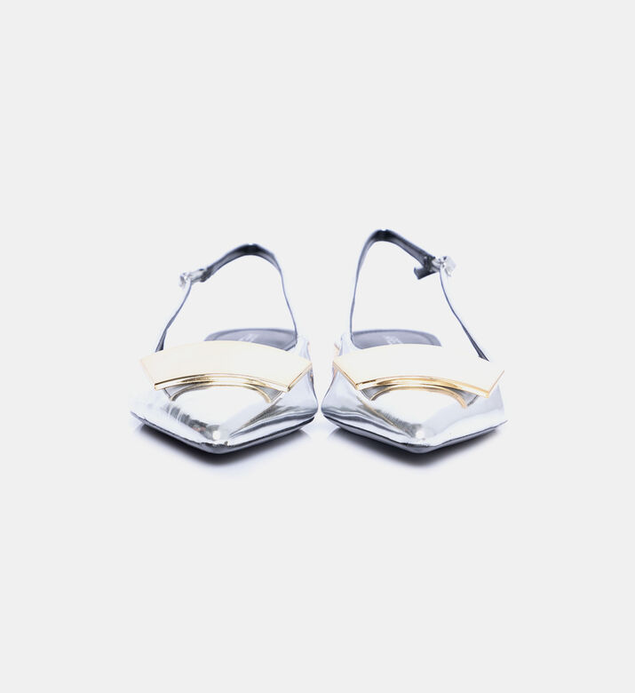 Metallic Leather Slingback