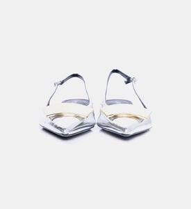 Metallic Leather Slingback Metallic Leather Slingback