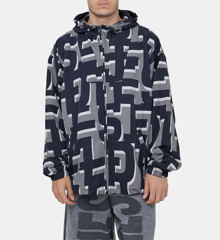 Monogram-print Hooded Windbreaker