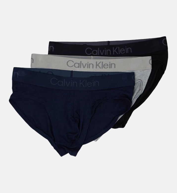 Calvin Klein Cotton Logo-print 3-pack Briefs, Packshot View