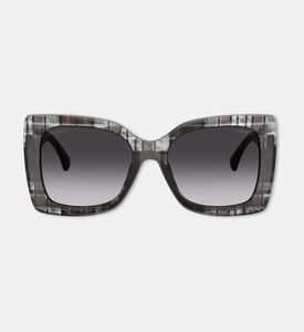 Chanel Acetate Square-shaped Sunglasses, Black, Packshot View