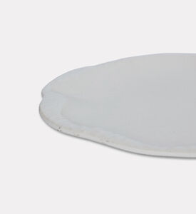 Home Deco and More Signature Ceramic Large Plate Set Of 4, White, L, Packshot View