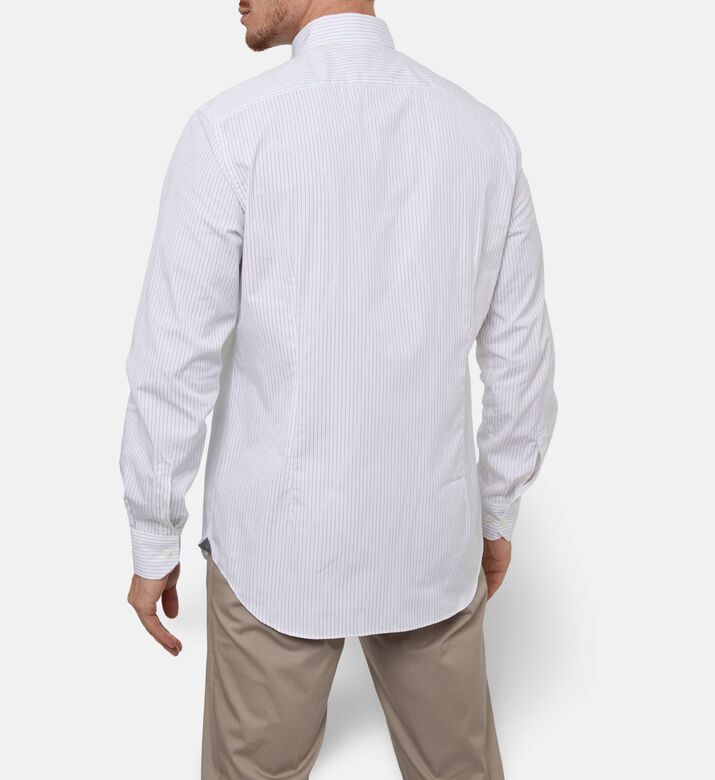 Corneliani Striped Cotton Button-down Shirt, Model View