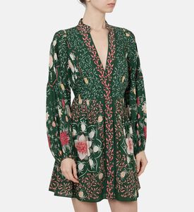 Pineapple Garden Long Sleeve Mini Dress
