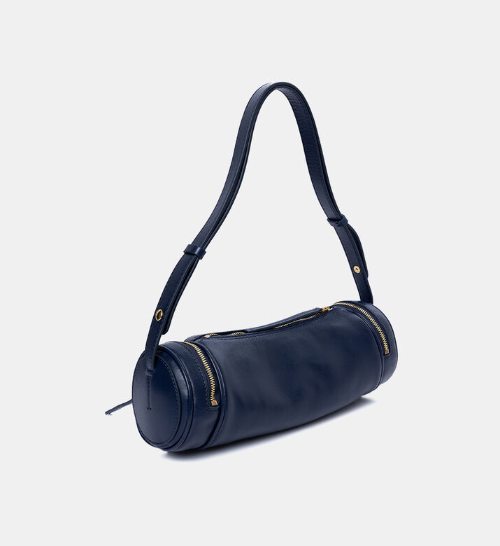 حقيبة جلدية ناعمة متعددة الأسطوانات