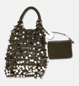 JW Anderson Sequin Mini Hobo Bag, Silver, Packshot View