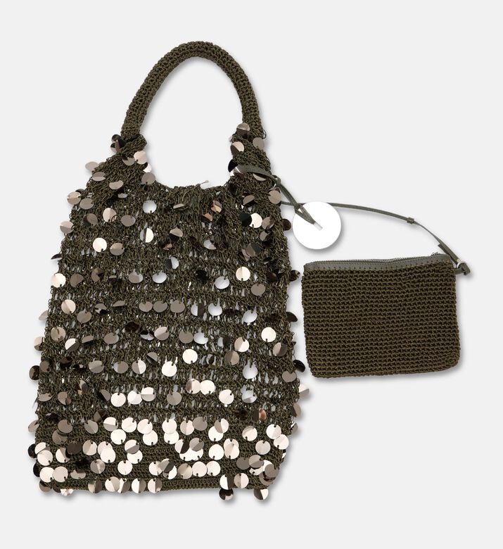 JW Anderson Sequin Mini Hobo Bag, Silver, Packshot View
