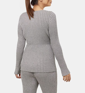 لوركس كوت مضلع بلوزة طويلة الأكمام