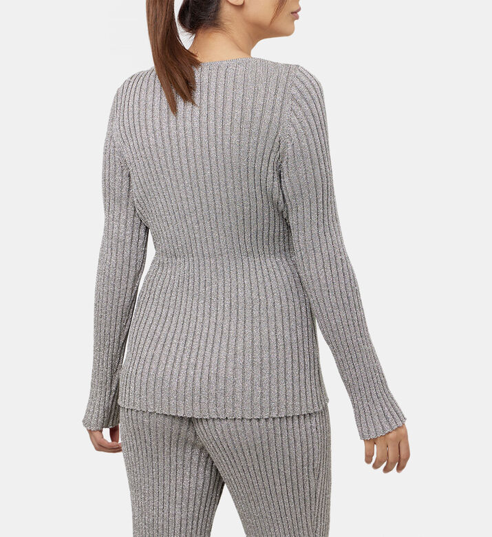 لوركس كوت مضلع بلوزة طويلة الأكمام