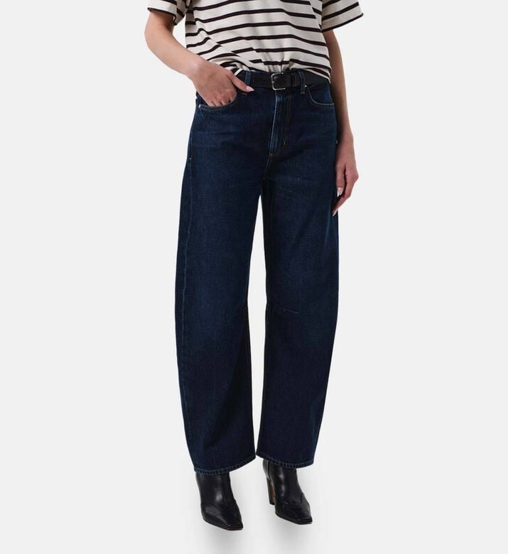 Citizen of Humanity Button Closure Barrel Leg Pants, Model View