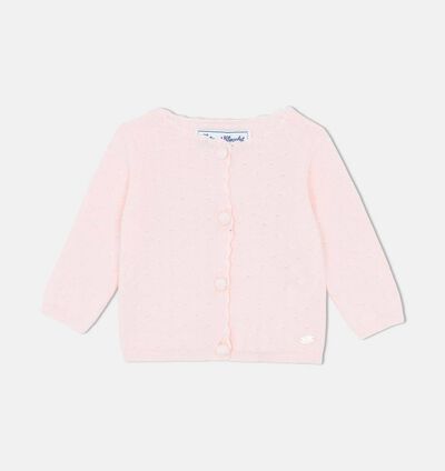 Logo-label Openwork Cardigan