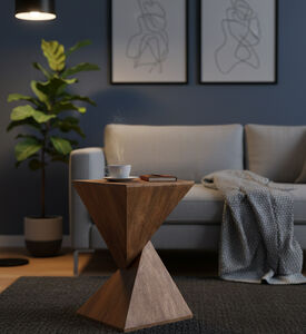 Home Deco and More Oscar Stool Inverted, Dark-brown, 30x30x46-cm, Packshot View