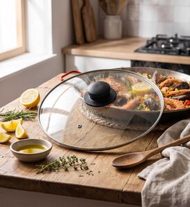 Risoli Transparent Glass Lid- 32 Cm, Model View