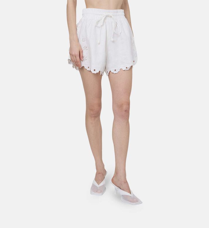 Linen Flowers Richelieu Shorts