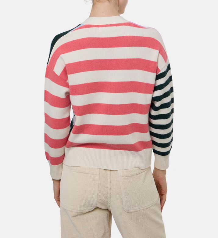 Maison Labiche Glizieres Multi-stripe Cardigan, Model View