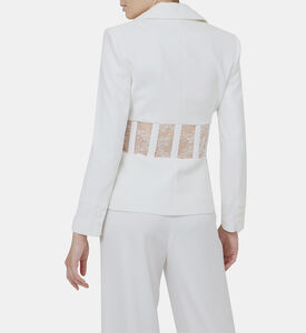 بليزر ألكسيا الدانتيل الشفاف بتصميم كورسيه