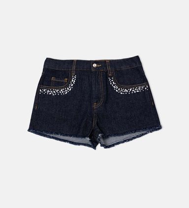 Rhinestone Embellished Shorts