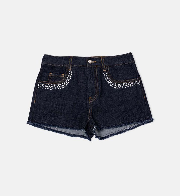 Rhinestone Embellished Shorts